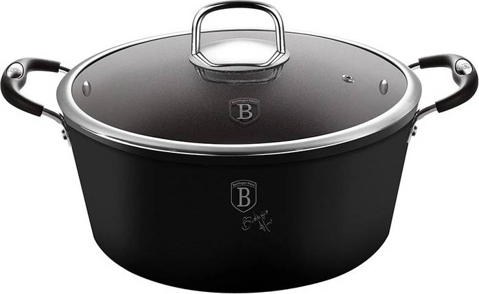 Berlingerhaus Kastrol s poklicí s titanovým povrchem 20 cm Black Professional Line 