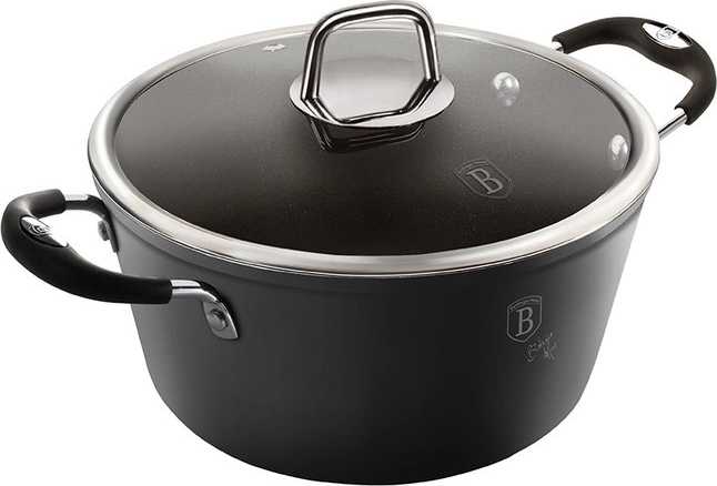 Berlingerhaus Kastrol s poklicí s titanovým povrchem 20 cm Black Professional Line 