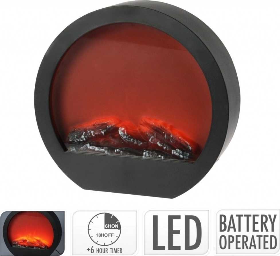 Homestyling Elektrický krb s LED plameny 34 x 33 cm