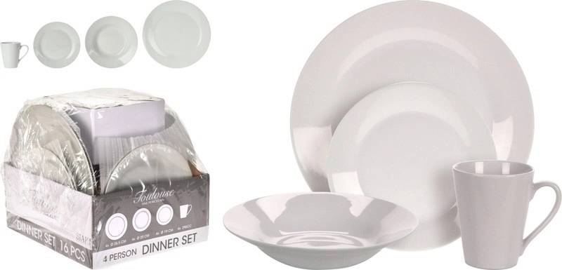 Excellent Jídelní sada talířů porcelán TOULOUSE 16 ks 