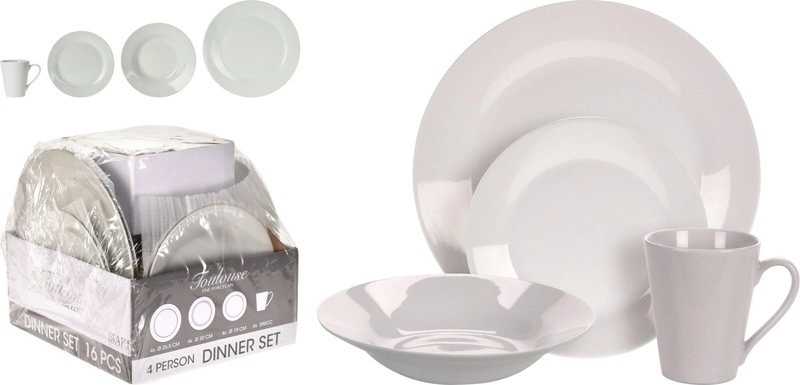 Excellent Jídelní sada talířů porcelán TOULOUSE 16 ks 