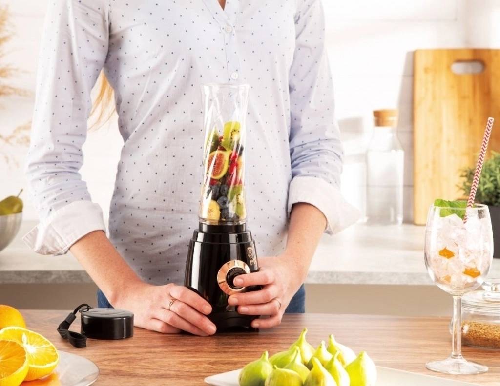 Berlingerhaus Mixér smoothie maker + láhev Black Rose Collection