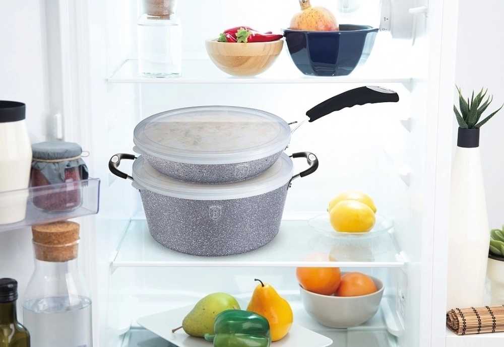 Berlingerhaus Sada nádobí s mramorovým povrchem 13 ks Gray Stone Touch Line