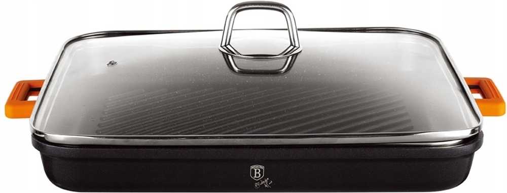 Berlingerhaus Pánev grilovací s poklicí 34 cm Granit Diamond Line 