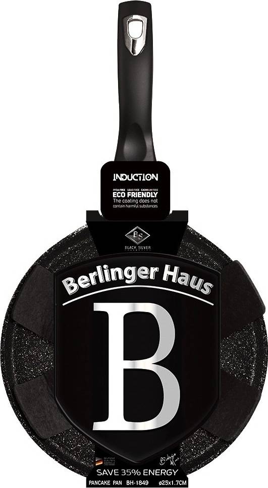 Berlingerhaus Pánev na palačinky s mramorovým povrchem 25 cm Black Silver Collection 