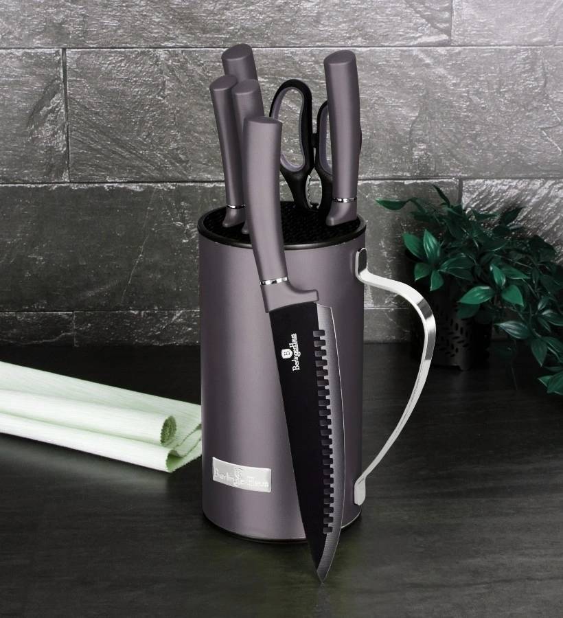 Berlingerhaus Sada nožů ve stojanu 7 ks Carbon PRO Line 