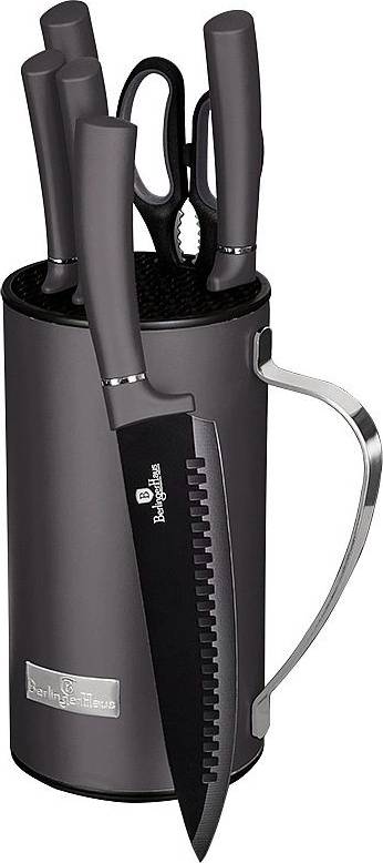 Berlingerhaus Sada nožů ve stojanu 7 ks Carbon PRO Line 