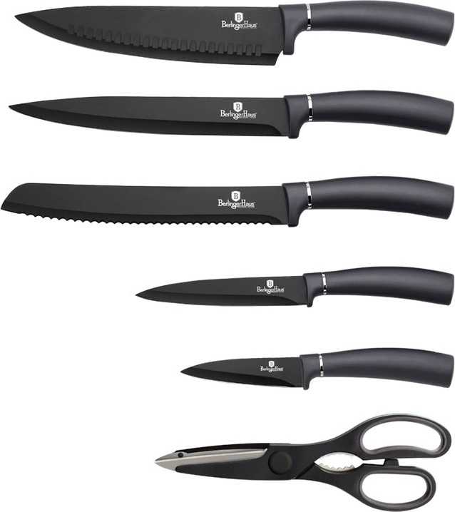 Berlingerhaus Sada nožů ve stojanu 7 ks Carbon PRO Line 