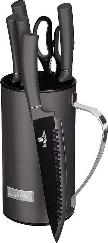 Berlingerhaus Sada nožů ve stojanu 7 ks Carbon PRO Line 
