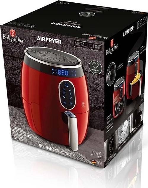 Berlingerhaus Horkovzdušná fritéza digitální 1350 W Burgundy Metallic Line 