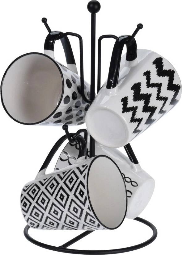 Excellent Sada hrnků ve stojanu  5 ks 