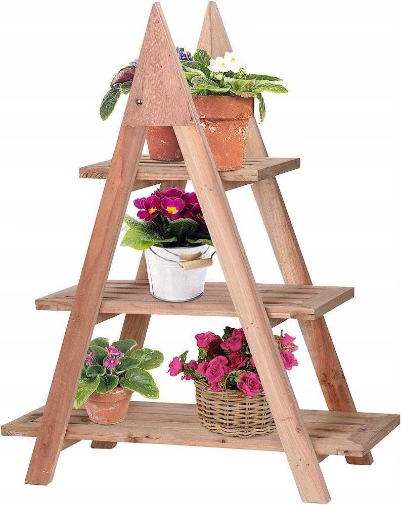 Progarden Stojan na květiny třípatrový dřevěný