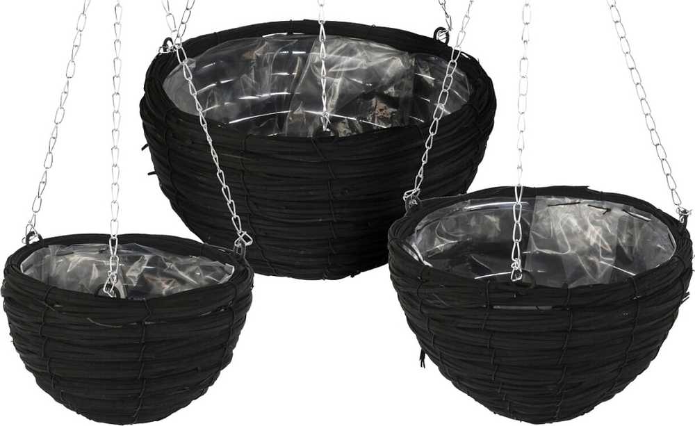 Progarden Květináč závěsný ratan sada 3 ks 