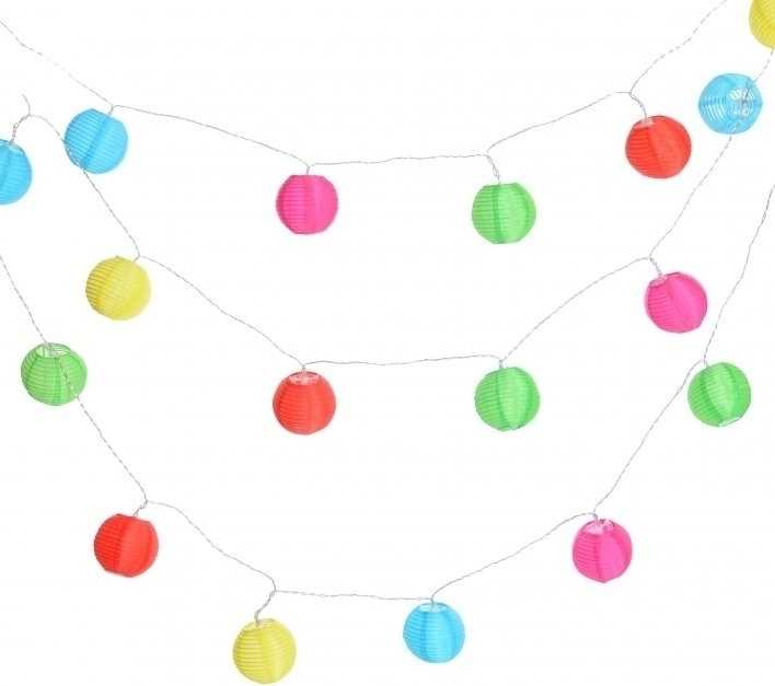 Progarden Světelný řetěz LED PARTY barevné lampiónky 20 žárovek 