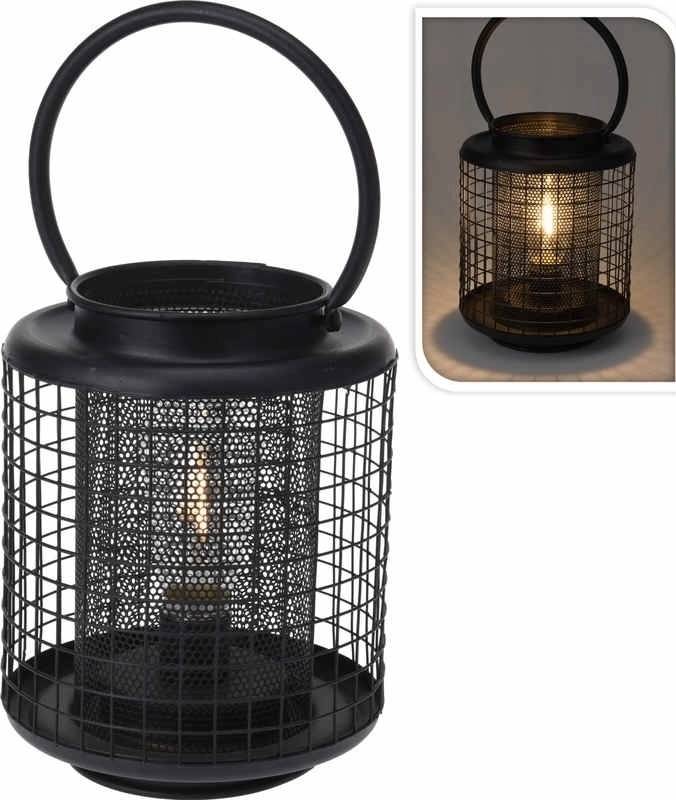 Progarden Lucerna stojící s LED žárovkou ocelová 18 cm 