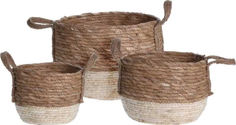 Progarden Obal na květináč sada 3 ks pletený FINESA