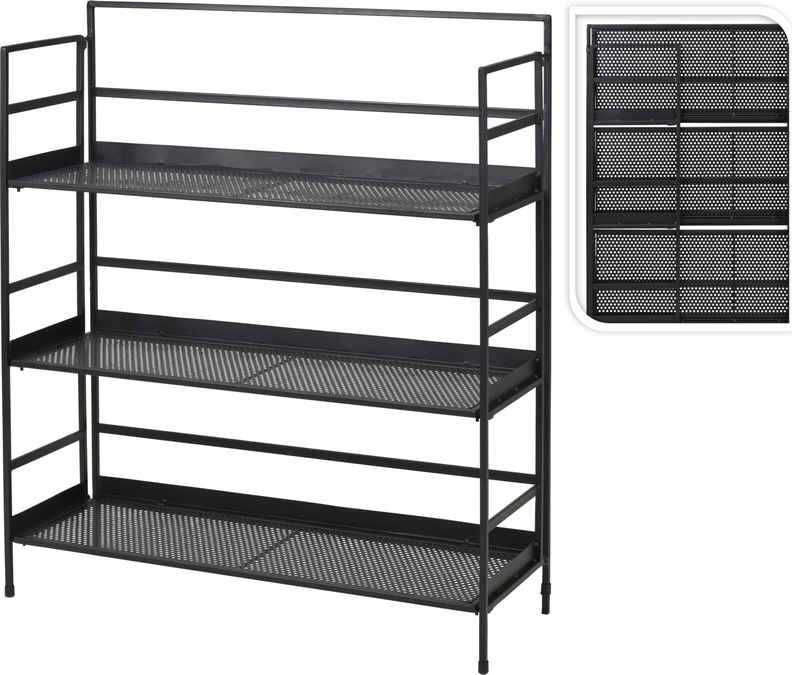 Progarden Stojan na květiny kovový skládací 3 patra 90 cm