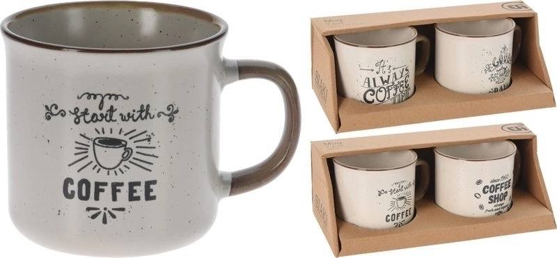 Excellent Hrnek na kávu sada 2 ks 300 ml COFFEE SHOP