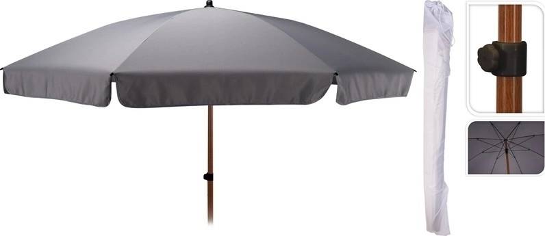 Progarden Slunečník zahradní  220 cm šedá 