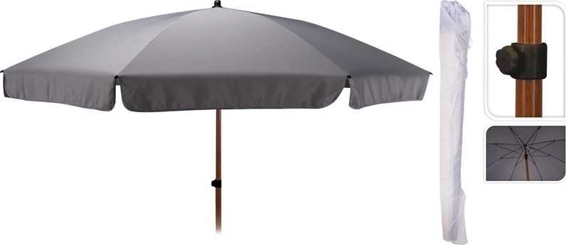 Progarden Slunečník zahradní  220 cm šedá 