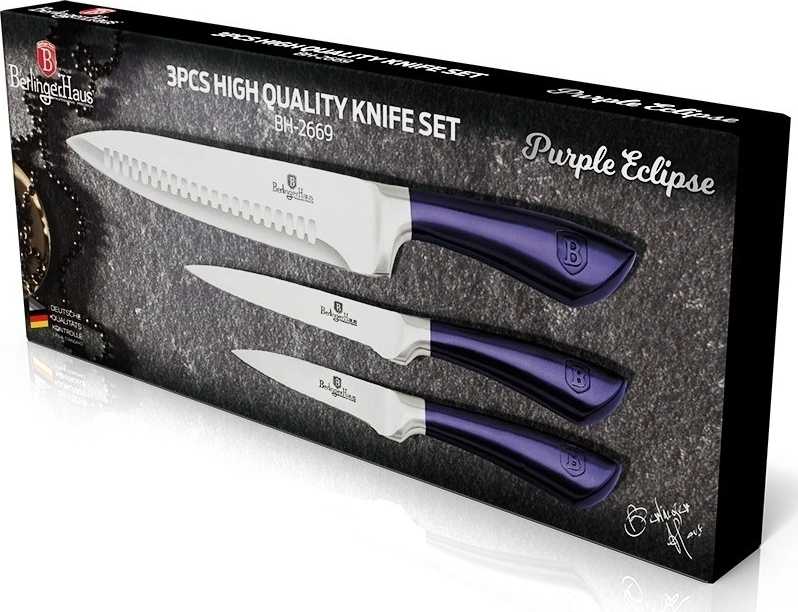 Berlingerhaus Sada nožů nerez 3 ks Purple Eclipse Collection 