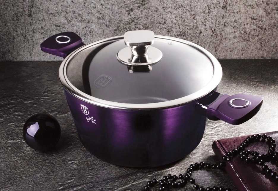 Berlingerhaus Kastrol s poklicí s titanovým povrchem 24 cm Purple Eclipse Collection 