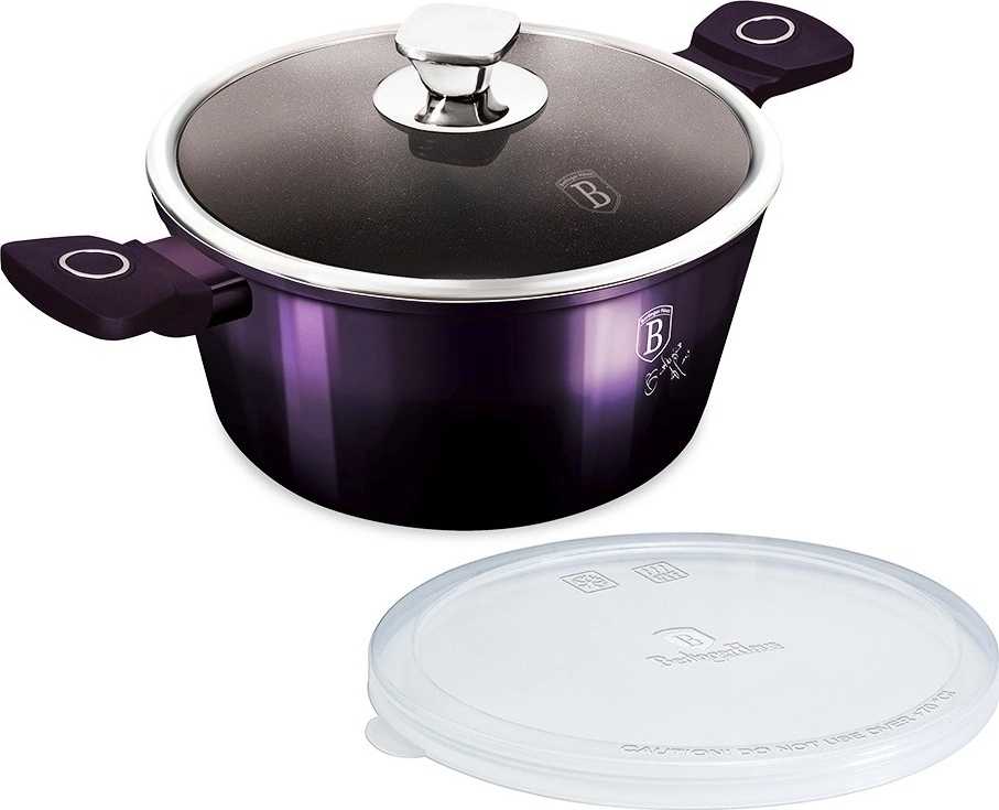Berlingerhaus Kastrol s poklicí s titanovým povrchem 24 cm Purple Eclipse Collection 