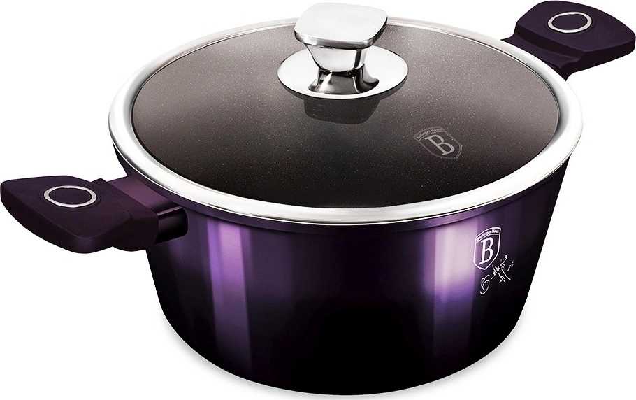 Berlingerhaus Kastrol s poklicí s titanovým povrchem 24 cm Purple Eclipse Collection 