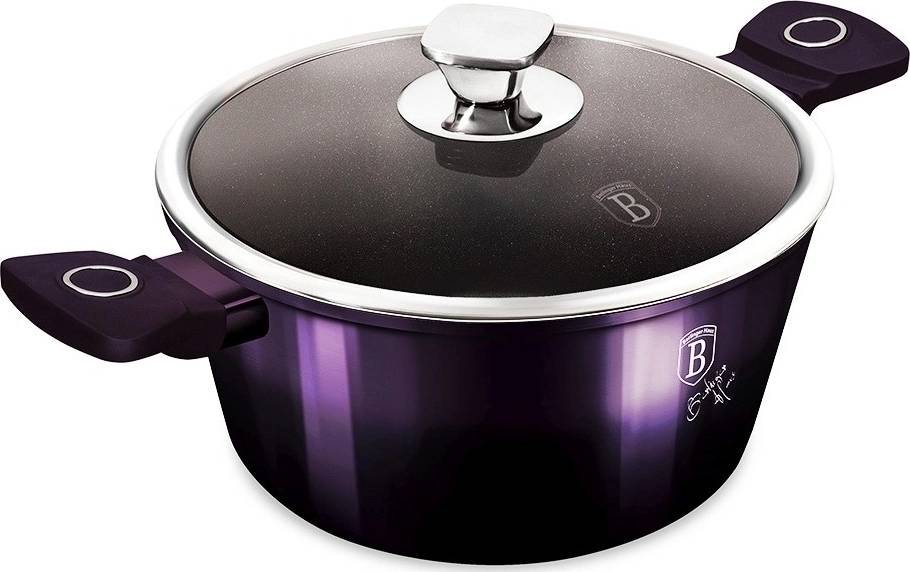 Berlingerhaus Kastrol s poklicí s titanovým povrchem 30 cm Purple Eclipse Collection 