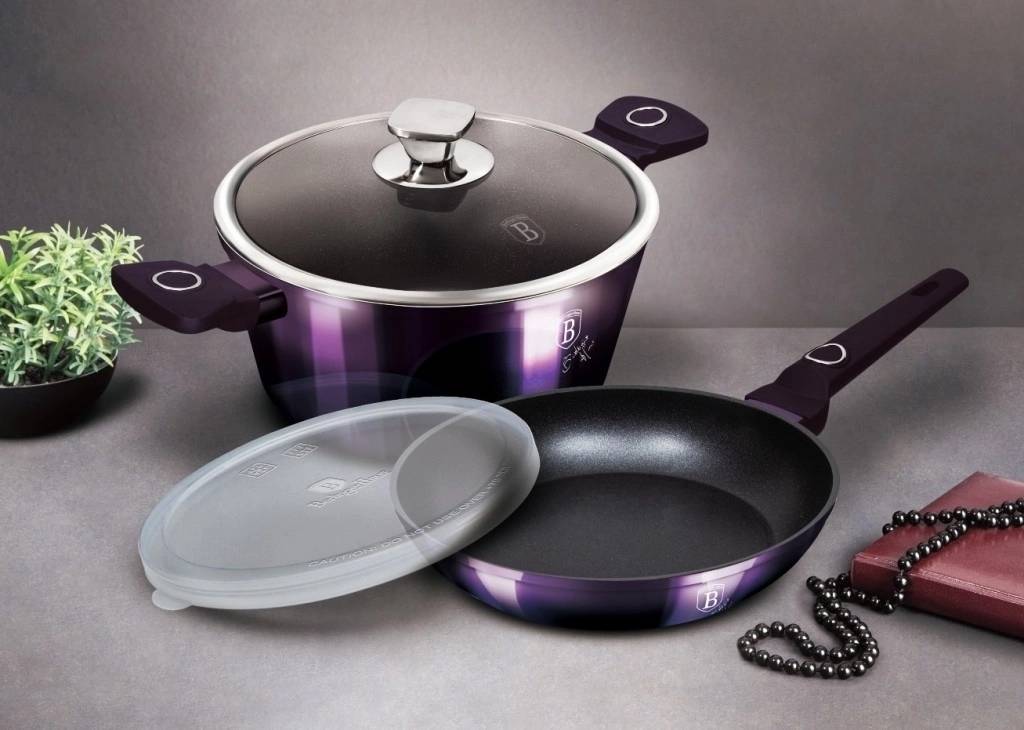 Berlingerhaus Kastrol s poklicí s titanovým povrchem 30 cm Purple Eclipse Collection 