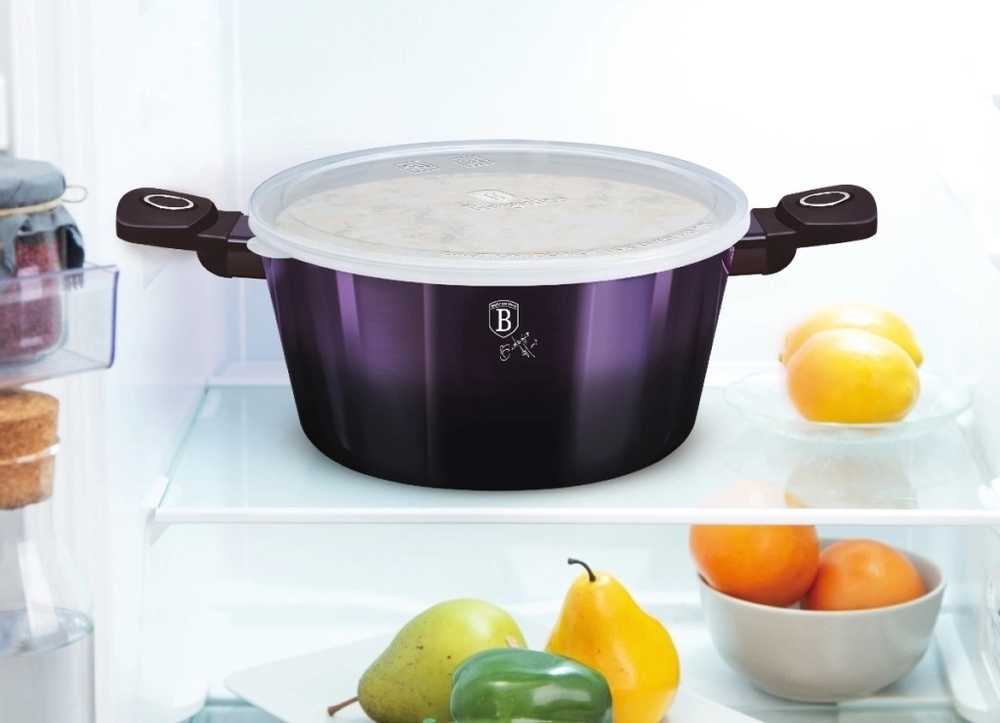 Berlingerhaus Kastrol s poklicí s titanovým povrchem 30 cm Purple Eclipse Collection 