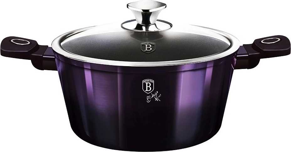 Berlingerhaus Kastrol s poklicí s titanovým povrchem 30 cm Purple Eclipse Collection 