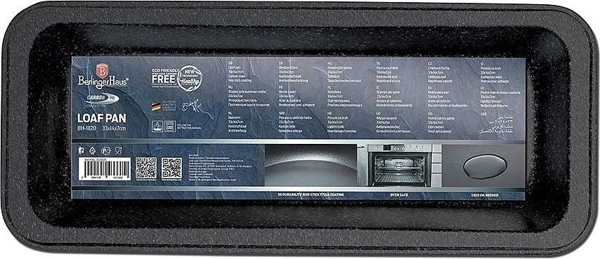Berlingerhaus Forma na biskupský chlebíček s titanovým povrchem 33x14x7cm Carbon PRO Line