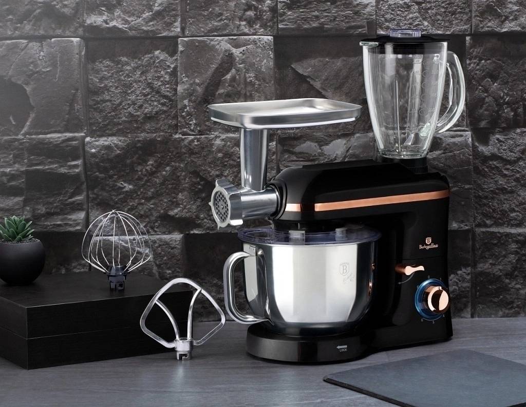 Berlingerhaus Kuchyňský robot s mlýnkem a mixérem 1400 W Black Rose Collection