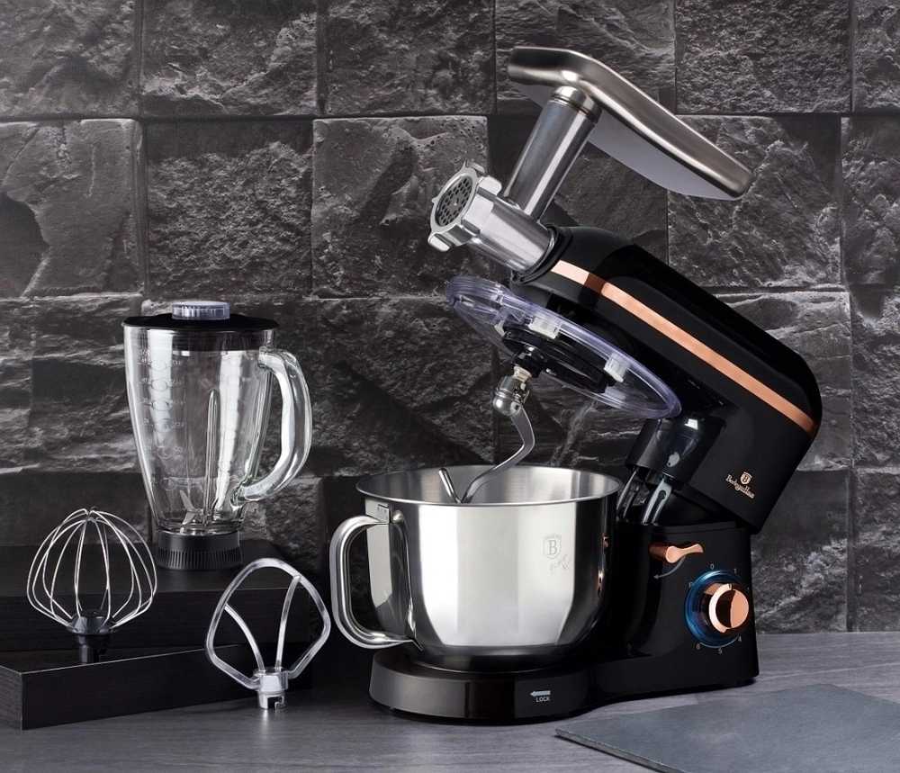 Berlingerhaus Kuchyňský robot s mlýnkem a mixérem 1400 W Black Rose Collection