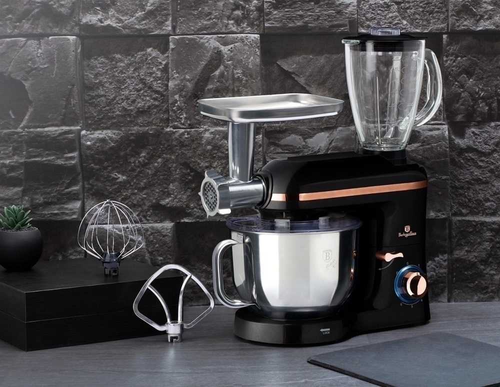 Berlingerhaus Kuchyňský robot s mlýnkem a mixérem 1400 W Black Rose Collection