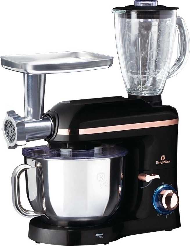 Berlingerhaus Kuchyňský robot s mlýnkem a mixérem 1400 W Black Rose Collection