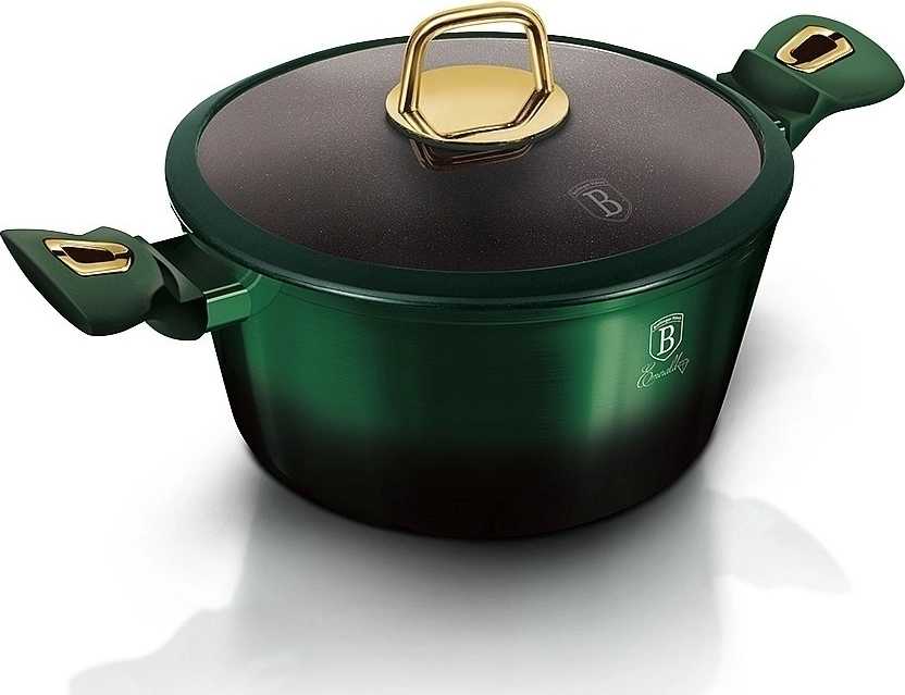 Berlingerhaus Kastrol s poklicí a titanovým povrchem 28 cm Emerald Collection