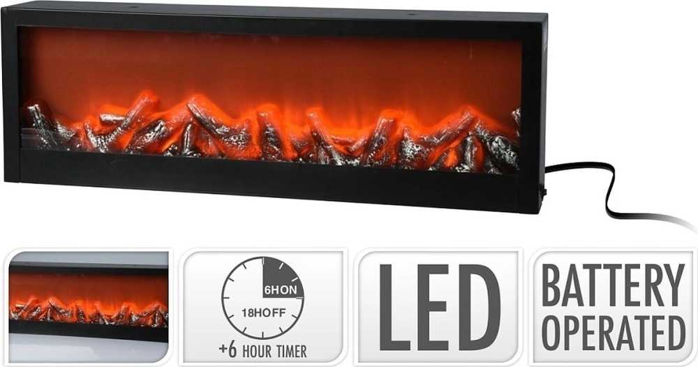 Progarden Elektrický krb s LED plameny 60 x 20 cm