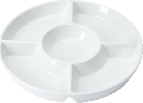 Excellent Servírovací talíř na pochutiny a dipy porcelán