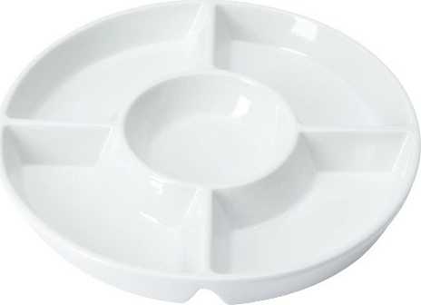 Excellent Servírovací talíř na pochutiny a dipy porcelán