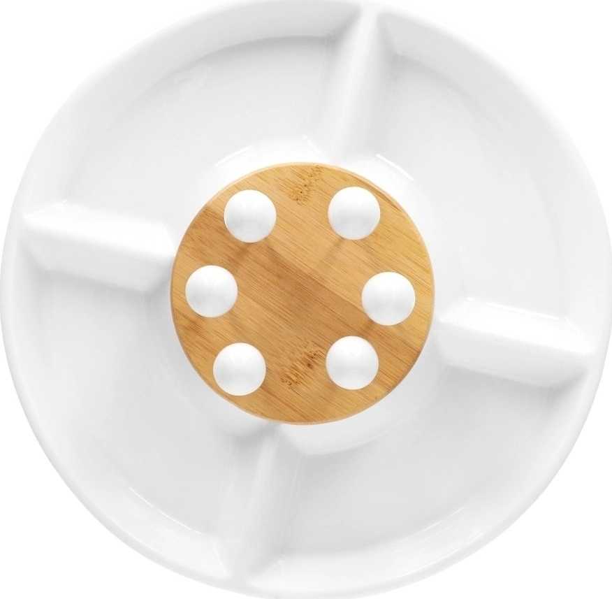 Excellent Servírovací talíř na pochutiny a dipy porcelán