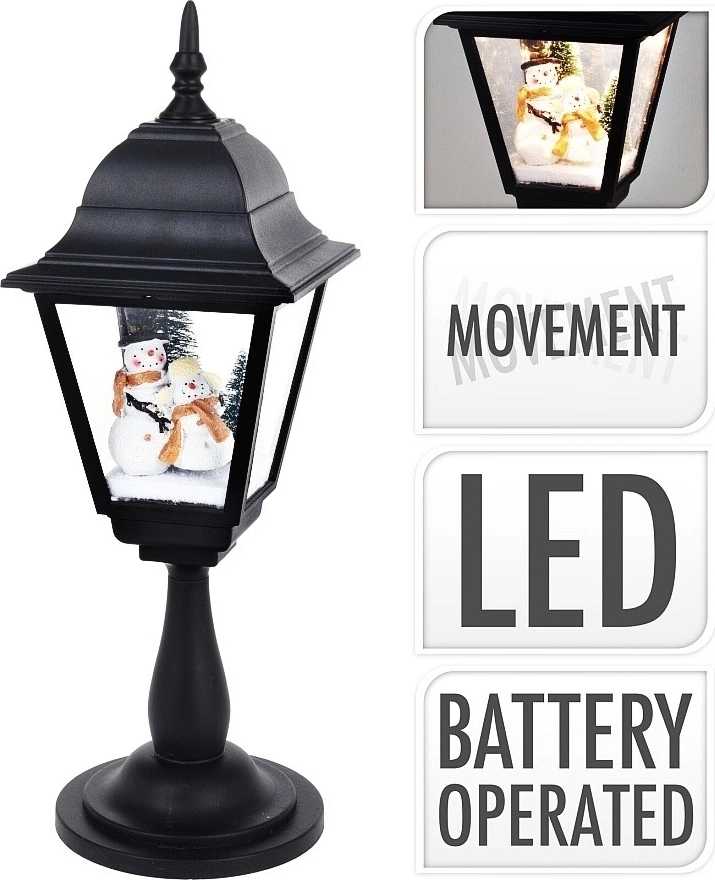 Progarden Lucerna s LED osvětlením a pohybující se vánoční dekorací 46 cm