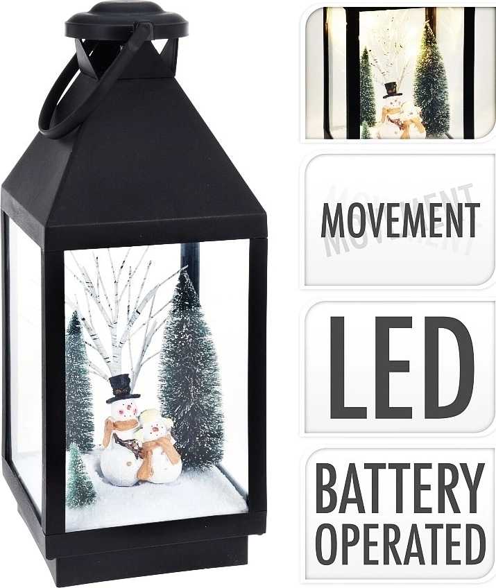 Progarden Lucerna s LED osvětlením a pohybující se vánoční dekorací 48 cm