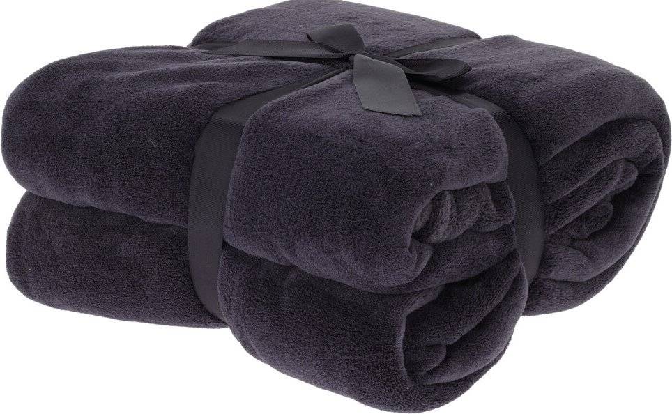 Homestyling Deka fleece 180 x 230 cm ESSENTIALS antracit