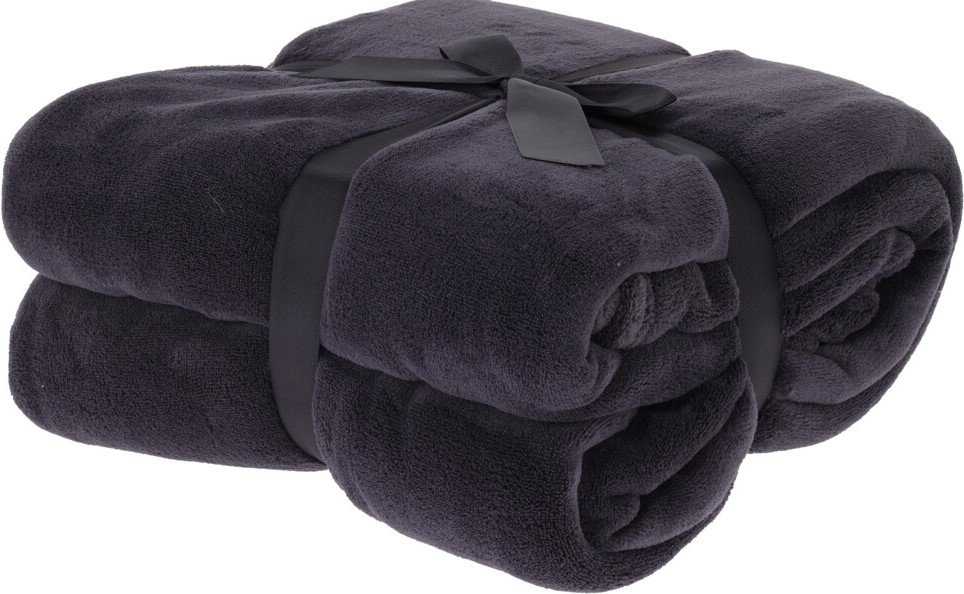 Homestyling Deka fleece 180 x 230 cm ESSENTIALS antracit