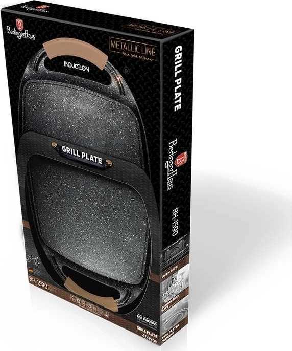 Berlingerhaus Grilovací deska s mramorovým povrchem Rosegold Metallic Line 47 cm