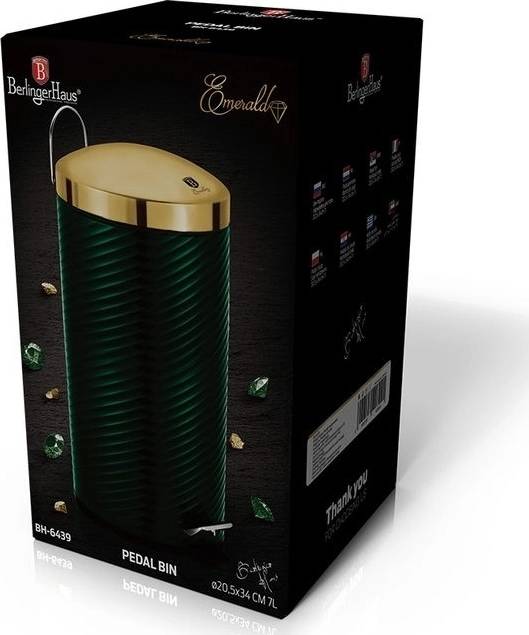Berlingerhaus Koš odpadkový nerez 7 l Emerald Collection