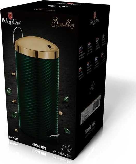 Berlingerhaus Koš odpadkový nerez 20 l Emerald Collection