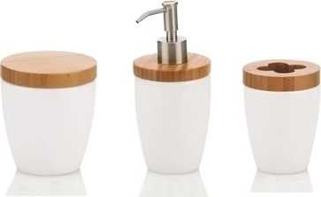 Kela Sada koupelnových doplňků NATURA bambus / porcelán